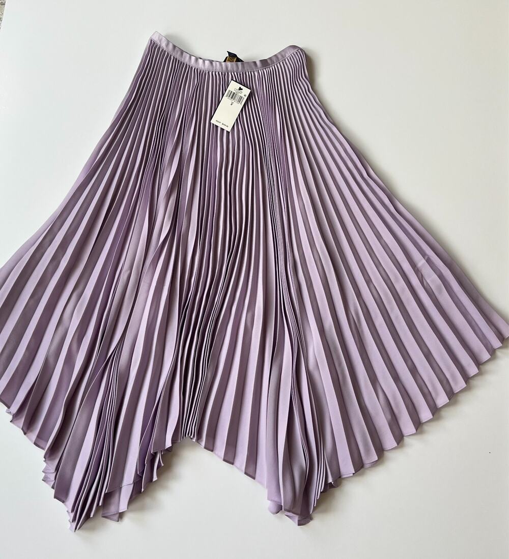 Polo Ralph Lauren Women's Pleated Georgette Handkerchief Skirt Size 2